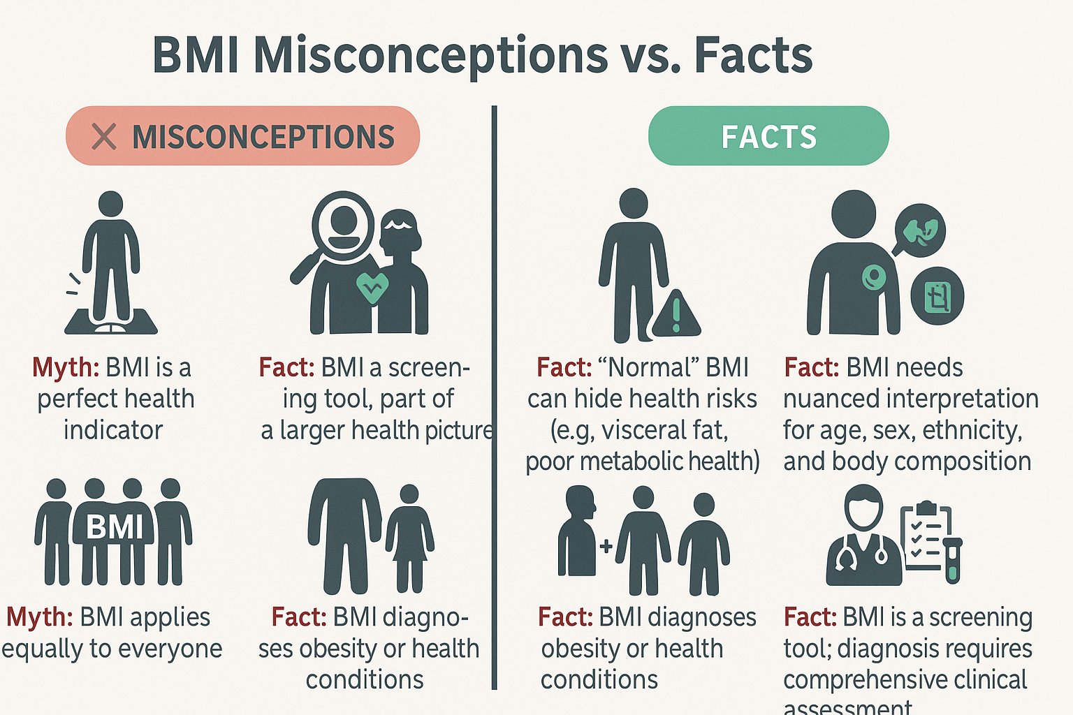BMI Misconceptions vs Facts