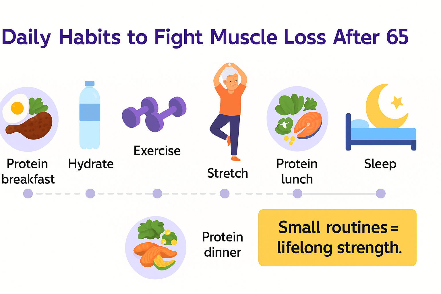 Daily Habits to Fight Muscle Loss After 65