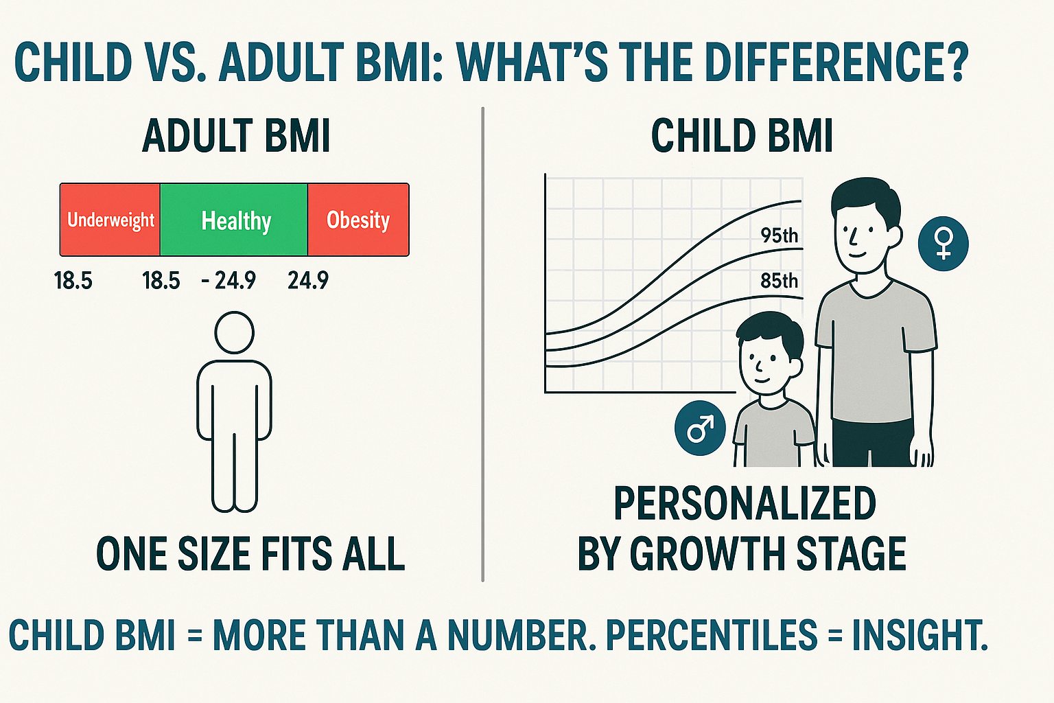 Difference Between Child vs Adult BMI