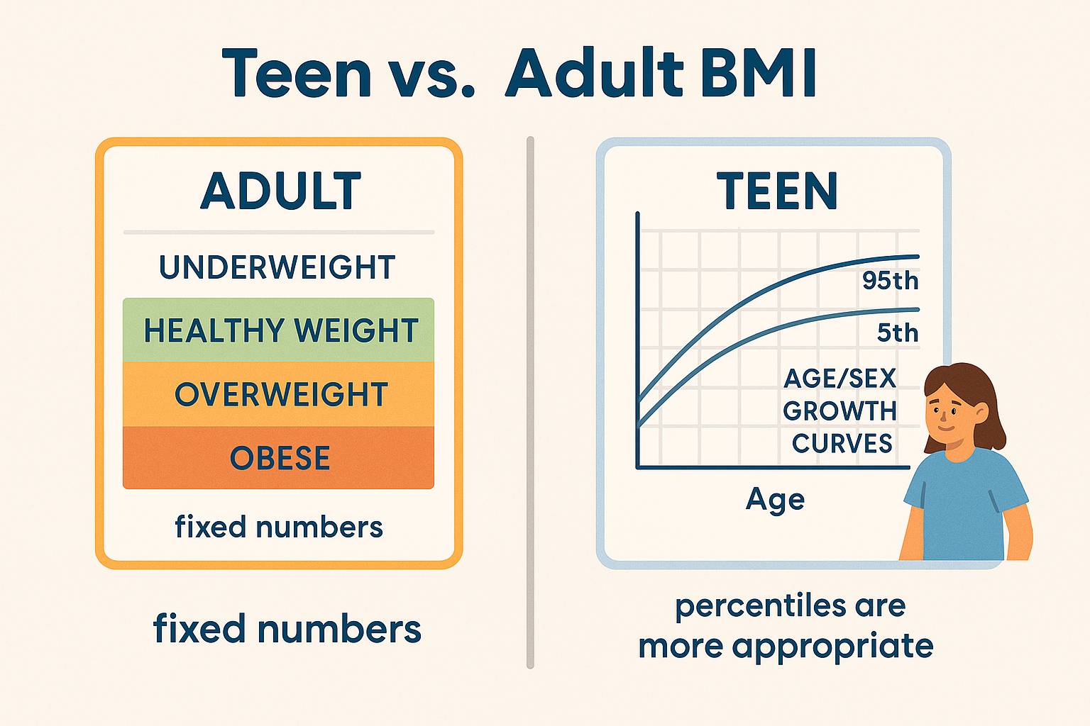 Difference Between Teen vs. Adult BMI