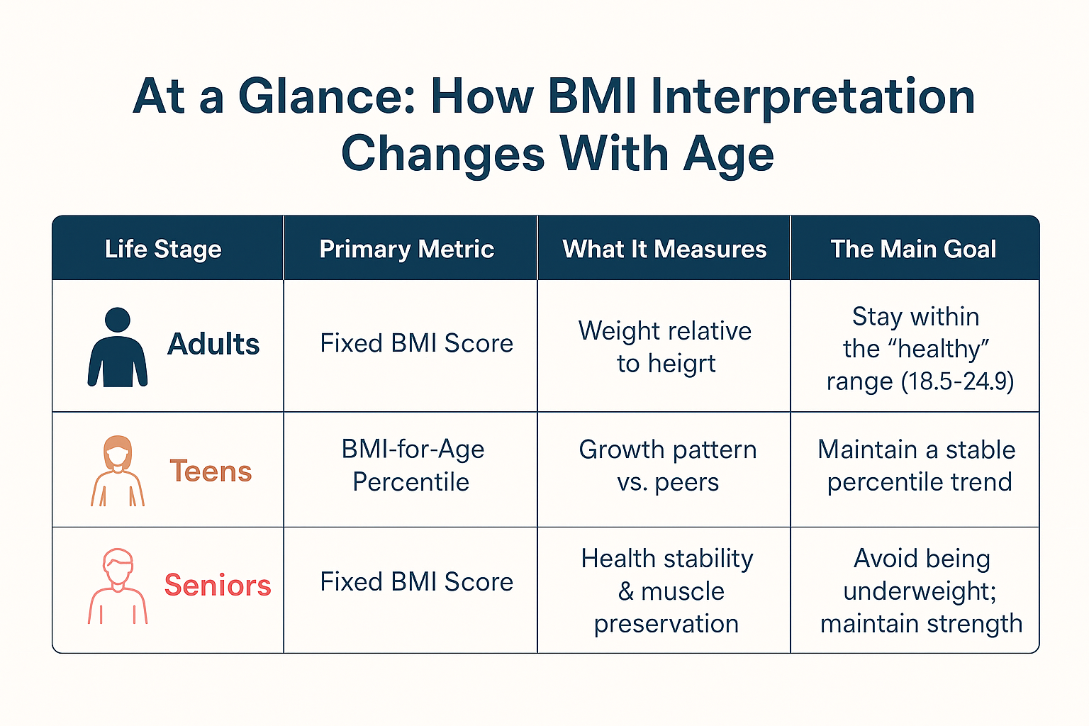 How BMI Interpretation Changes With Age