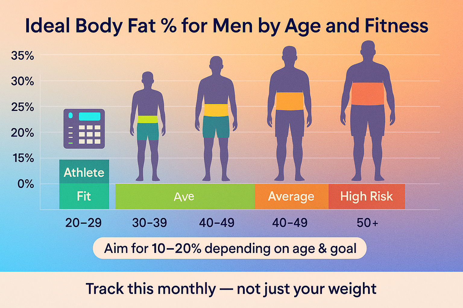 Ideal Body Fat for Men by Age and Fitness