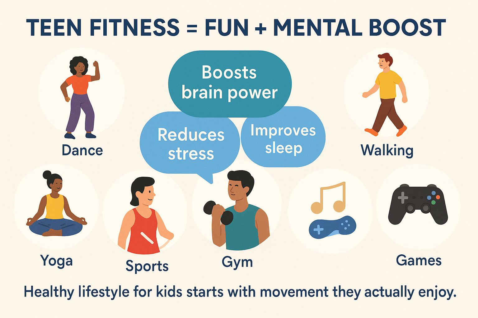 Teen Fitness = Fun + Mental Boost